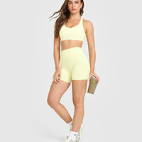 SoftMotion™ High Waisted Shorts 6" | Pastel Yellow
