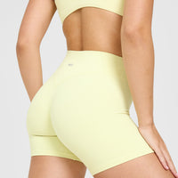 SoftMotion™ High Waisted Shorts 6" | Pastel Yellow