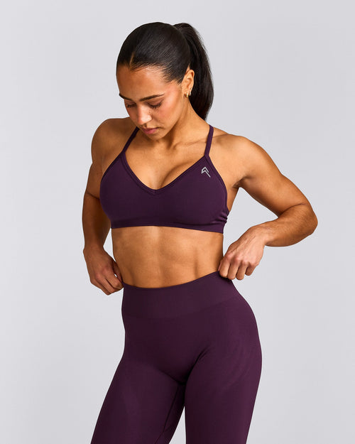 EnhanceLift™ Seamless Strappy Sports Bra | Blackberry Purple