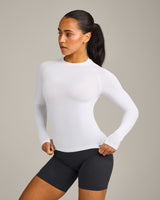 Oner Seamless Fitted Long Sleeve Regular Top | White