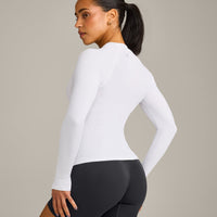 Oner Seamless Fitted Long Sleeve Regular Top | White