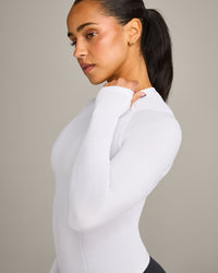 Oner Seamless Fitted Long Sleeve Regular Top | White