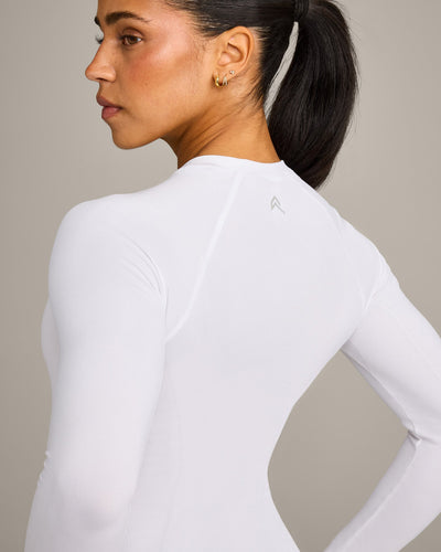 Oner Seamless Fitted Long Sleeve Regular Top | White