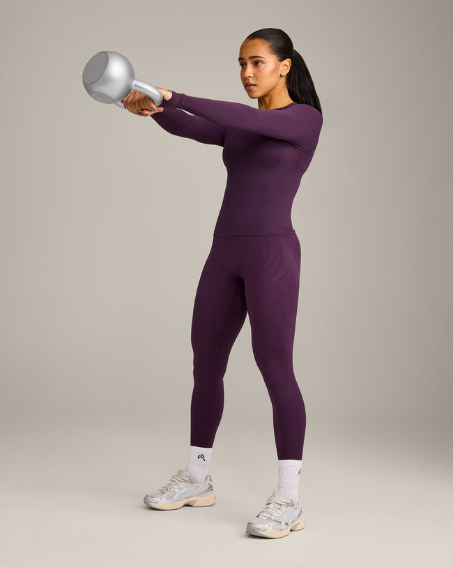 Oner Seamless Fitted Long Sleeve Regular Top | Light Blackberry Purple