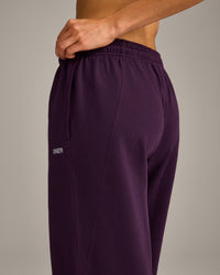 Raw Cut Lounge Wide Leg Joggers | Washed Blackberry Purple