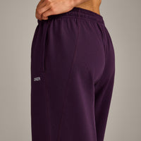 Raw Cut Lounge Wide Leg Joggers | Washed Blackberry Purple