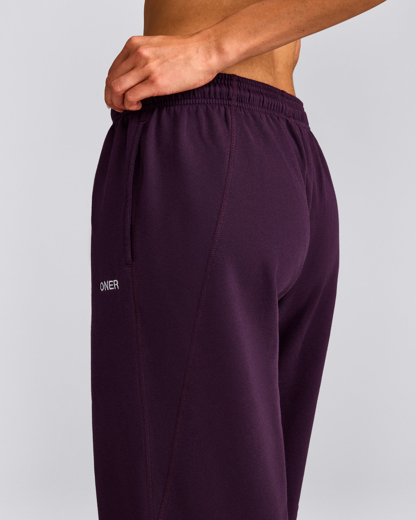Cotton Vintage Lounge Wide Leg Sweatpants | Washed Blackberry Purple
