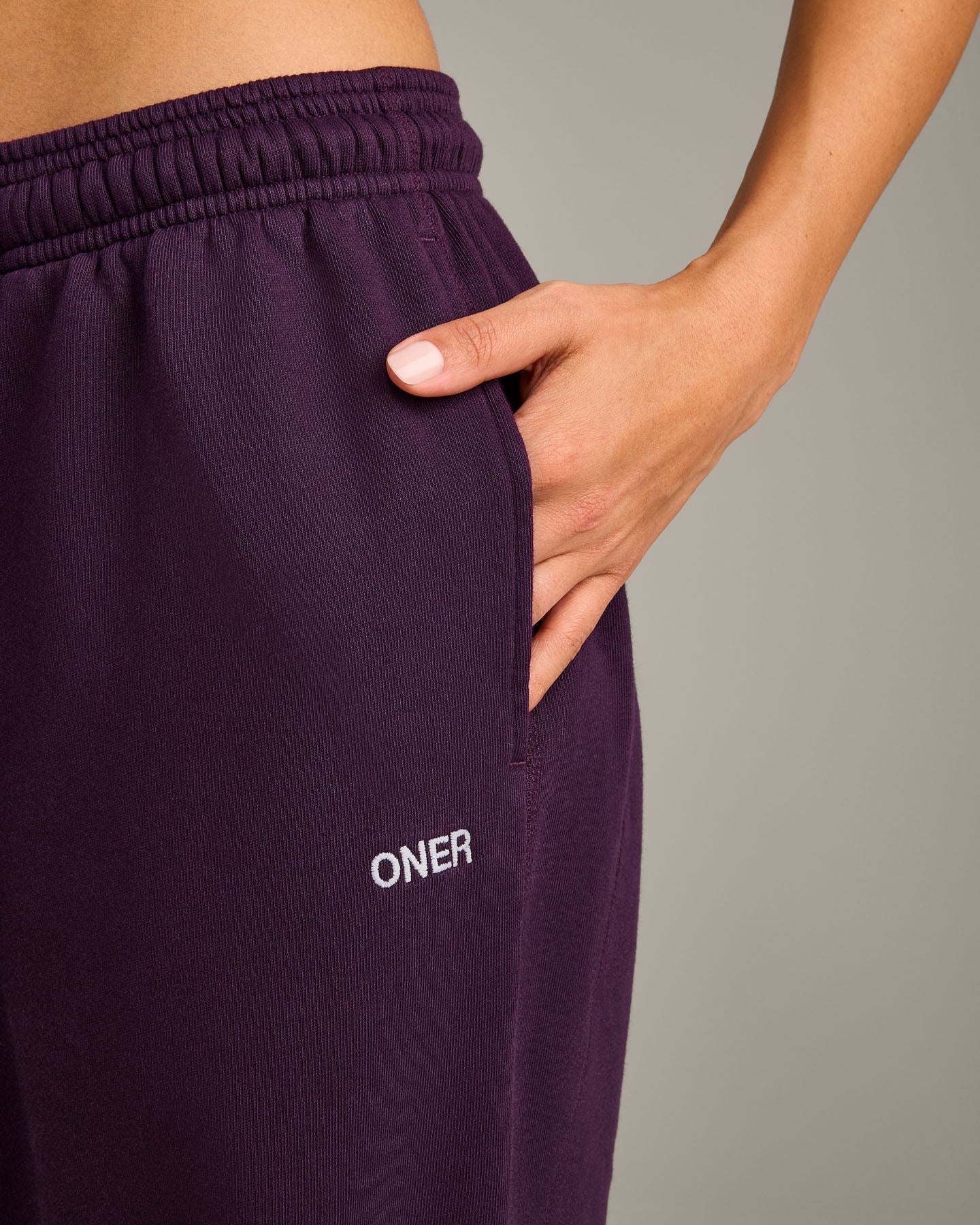 Raw Cut Lounge Wide Leg Joggers | Washed Blackberry Purple