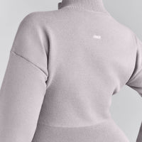 Mid Weight Cotton Knit Cardigan | Dark Zinc Gray