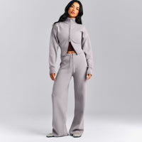 Mid Weight Cotton Knit Trouser | Dark Zinc Gray