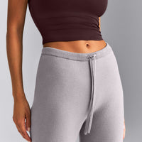 Mid Weight Cotton Knit Trouser | Dark Zinc Gray