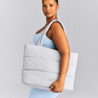 Quilted Tote Bag New Branding | Platinum Gray