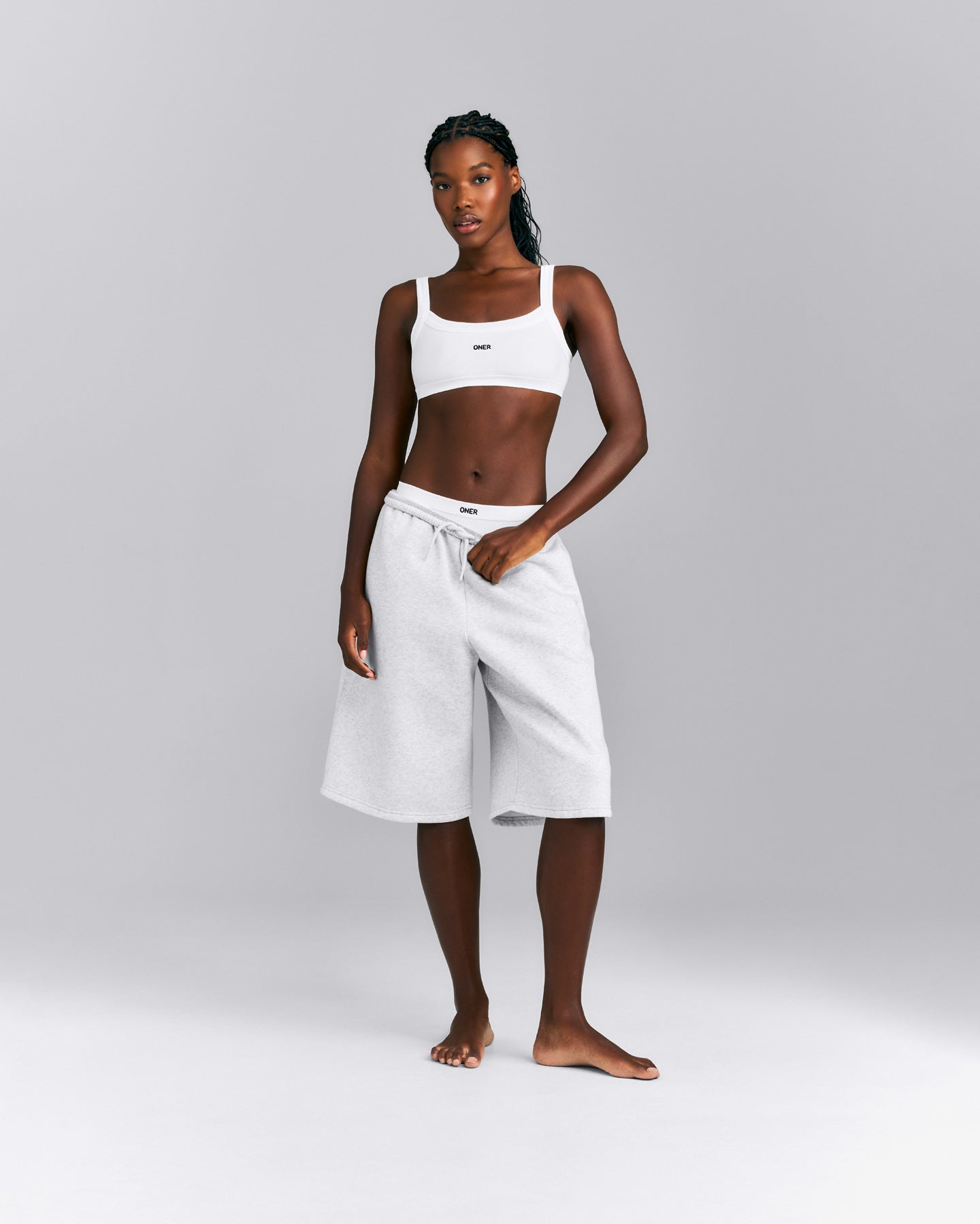 Seamless Scoop Neck Bralette | White