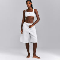 Seamless Scoop Neck Bralette | White