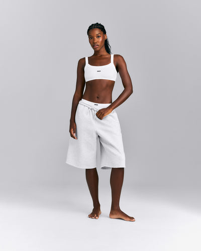 Seamless Scoop Neck Bralette | White