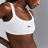 Seamless Scoop Neck Bralette | White