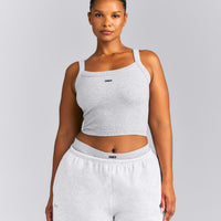 Seamless Scoop Neck Tank Top | Gray Marl