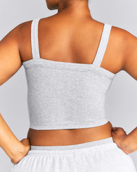 Seamless Scoop Neck Tank Top | Gray Marl