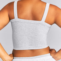 Seamless Scoop Neck Tank Top | Gray Marl