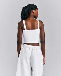 Seamless Scoop Neck Tank Top | White