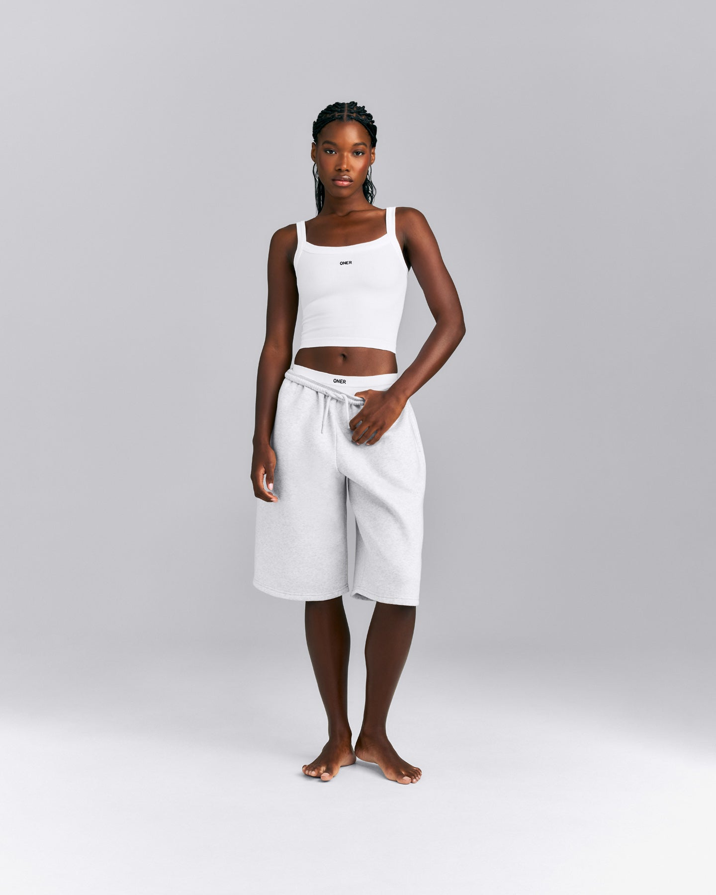 Seamless Scoop Neck Tank Top | White