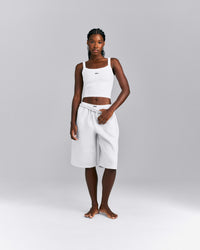 Seamless Scoop Neck Tank Top | White