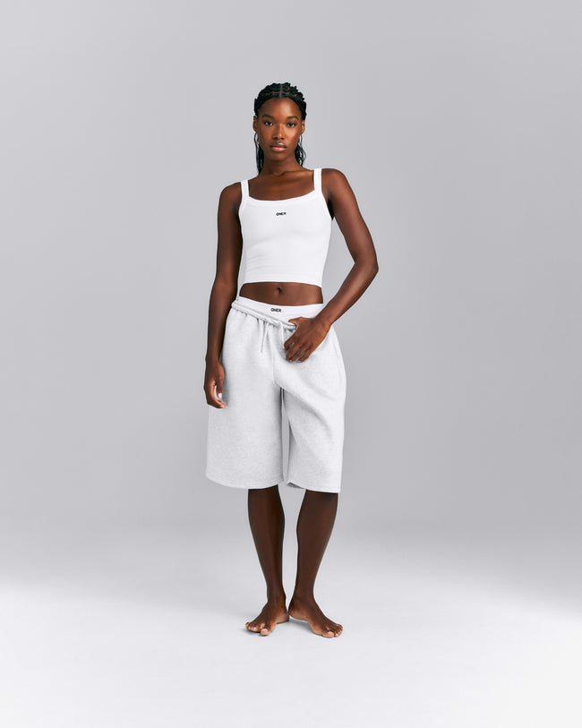 Seamless Scoop Neck Tank Top | White