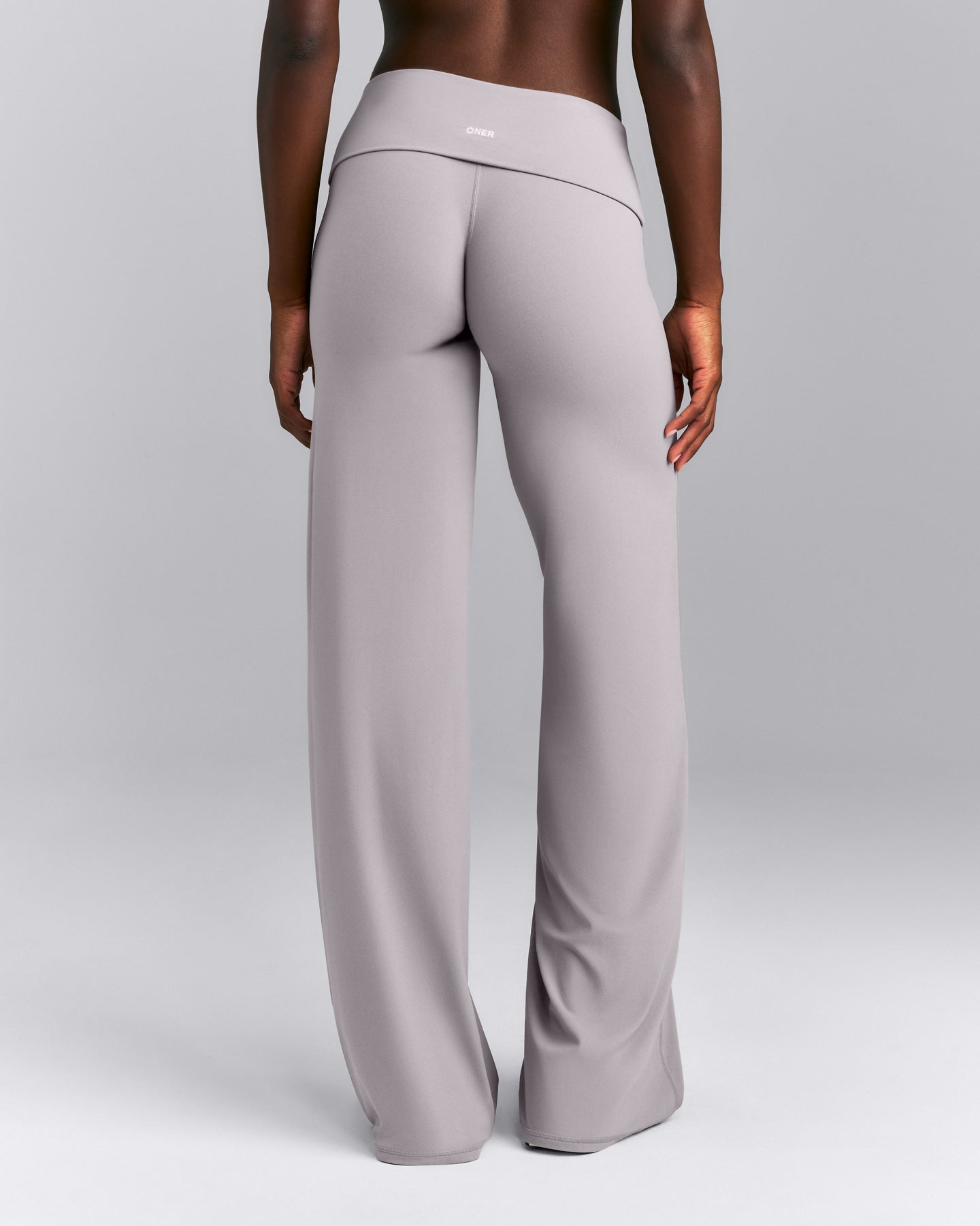 SoftMotion™ Fold Over Mid Rise Straight Leg Pants | Zinc Gray