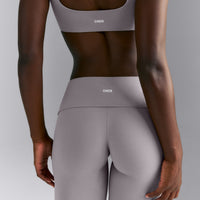 SoftMotion™ Fold Over Mid Rise Straight Leg Pants | Zinc Gray
