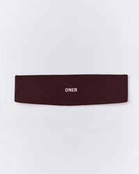 SoftMotion™ Headband with Gray Logo | Plum Brown