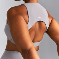 SoftMotion™ High Neck Sports Bra New Branding | Zinc Gray