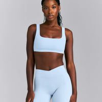 SoftMotion™ Soft Square Neck Sports Bra New Branding | Mist Blue