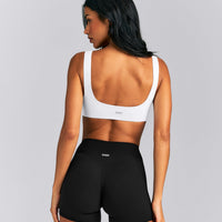 SoftMotion™ Soft Square Neck Sports Bra | White
