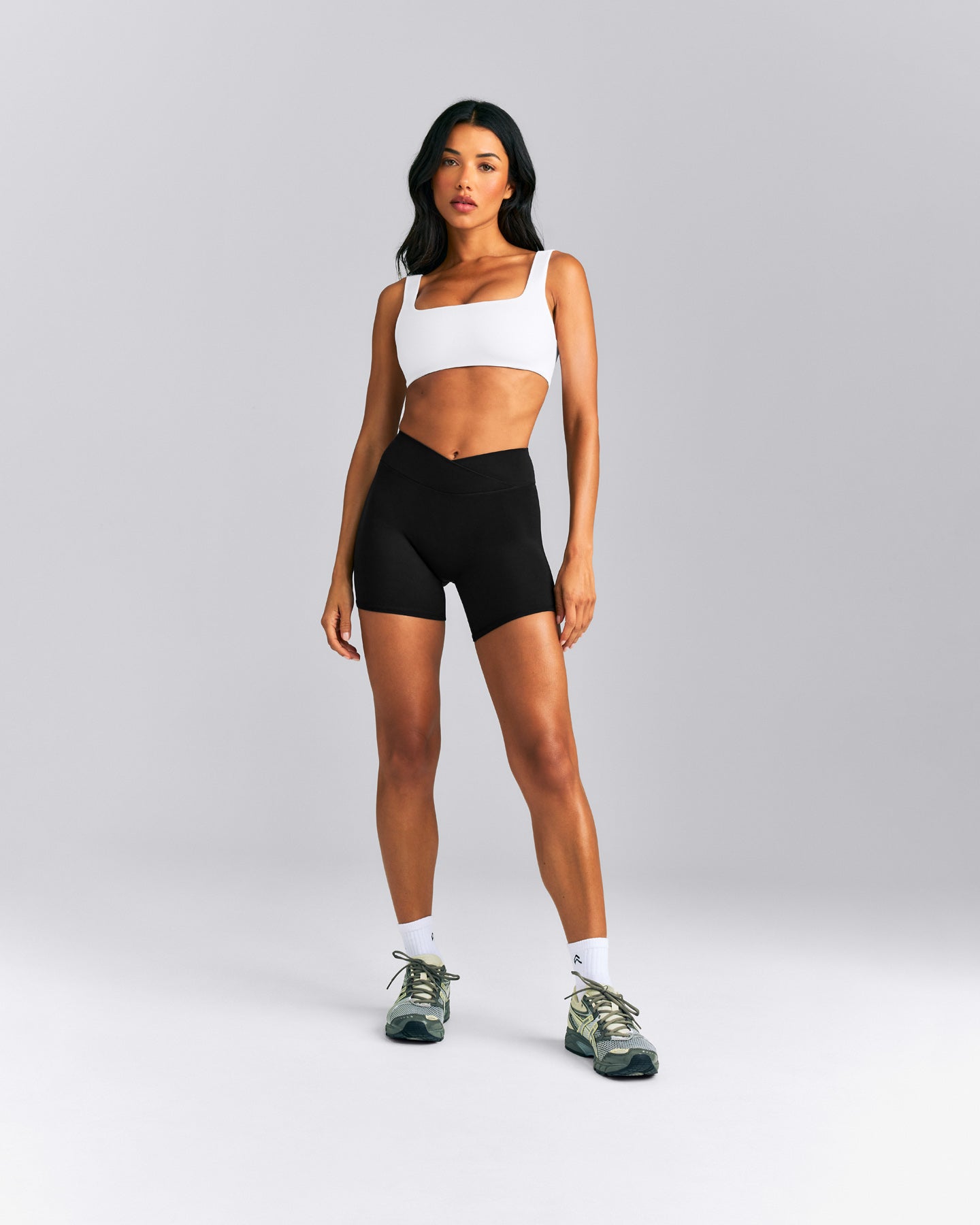 SoftMotion™ Soft Square Neck Sports Bra | White