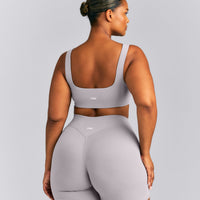 SoftMotion™ Soft Square Neck Sports Bra New Branding | Zinc Gray
