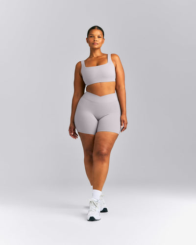 SoftMotion™ Soft Square Neck Sports Bra New Branding | Zinc Gray