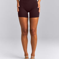 SoftMotion™ Wrap Shorts 6" New Branding | Plum Brown