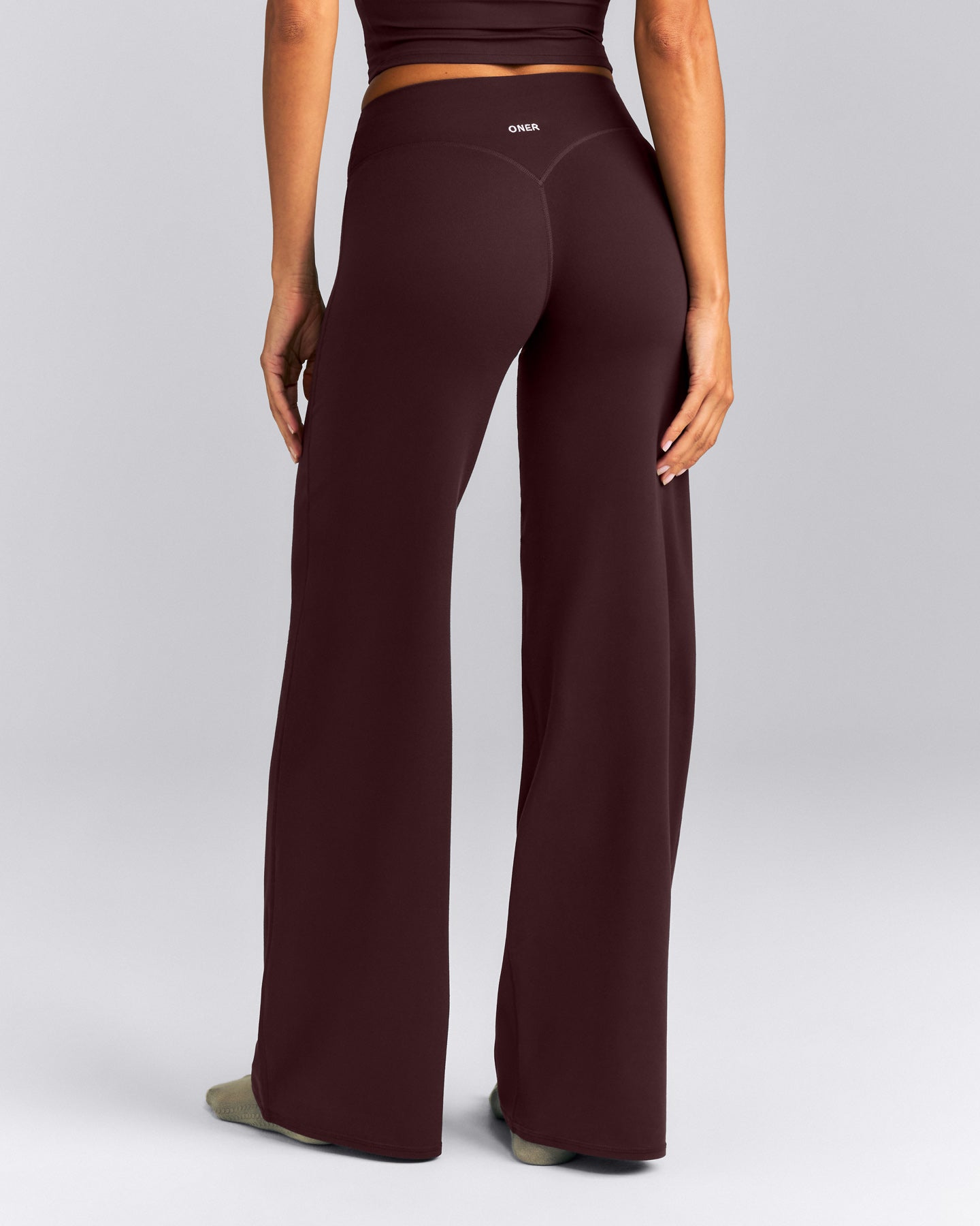 SoftMotion™ Wrap Straight Leg Pants New Branding | Plum Brown