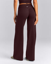 SoftMotion™ Wrap Straight Leg Pants New Branding | Plum Brown