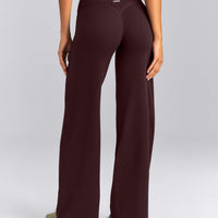 SoftMotion™ Wrap Straight Leg Pants New Branding | Plum Brown