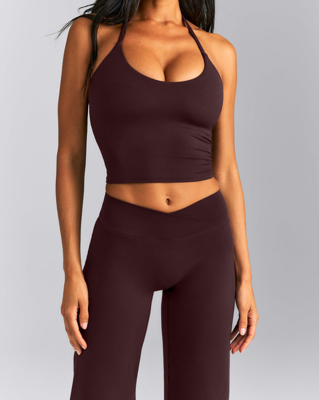 SoftMotion™ Wrap Straight Leg Pants New Branding | Plum Brown