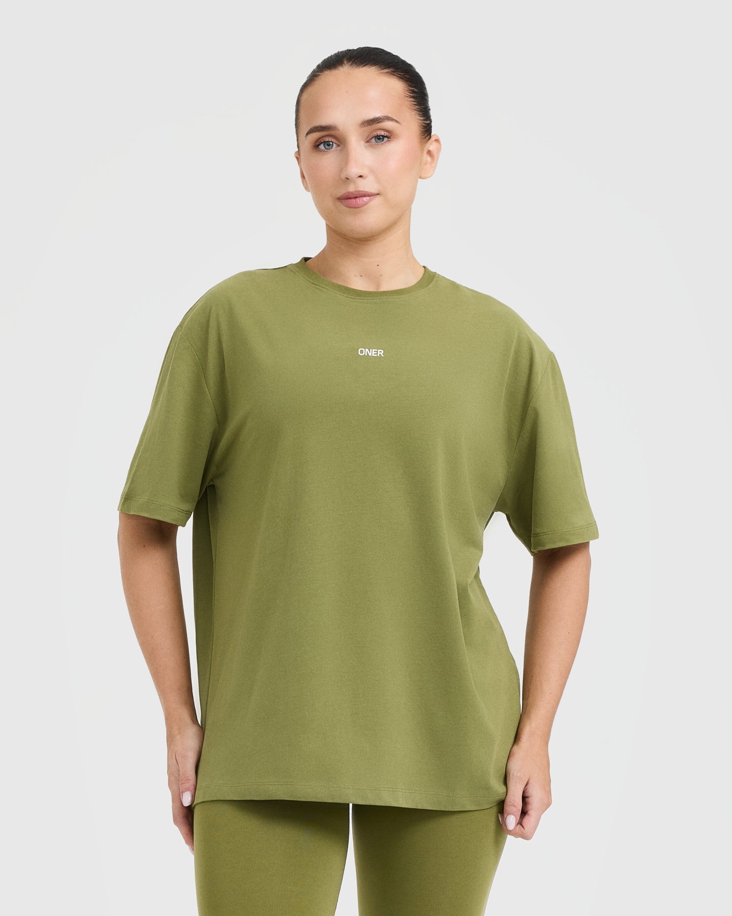Classic Oner Graphic Oversized Lightweight T-Shirt | Olive Green