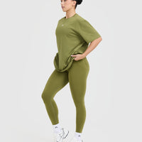 Classic Oner Graphic Oversized Lightweight T-Shirt | Olive Green