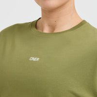 Classic Oner Graphic Oversized Lightweight T-Shirt | Olive Green