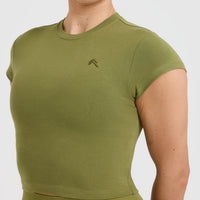 Cotton Icon Baby T-Shirt | Olive Green