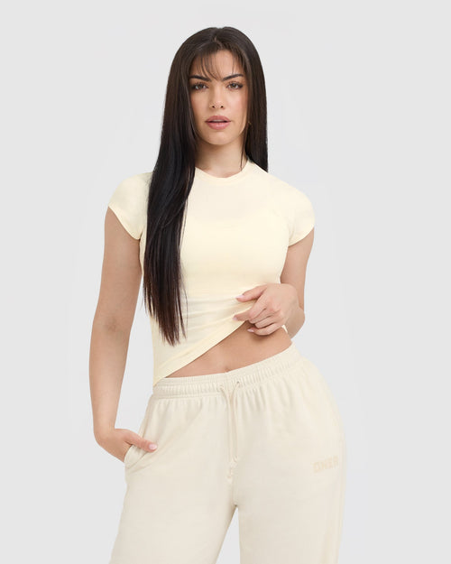 Oner Modal Cotton Icon Mid T-Shirt | Off White