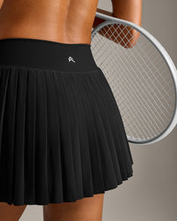 AirMove™ Pleated Skort with Pockets | Black