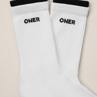 Double Layer Crew Socks 2 Pack | White