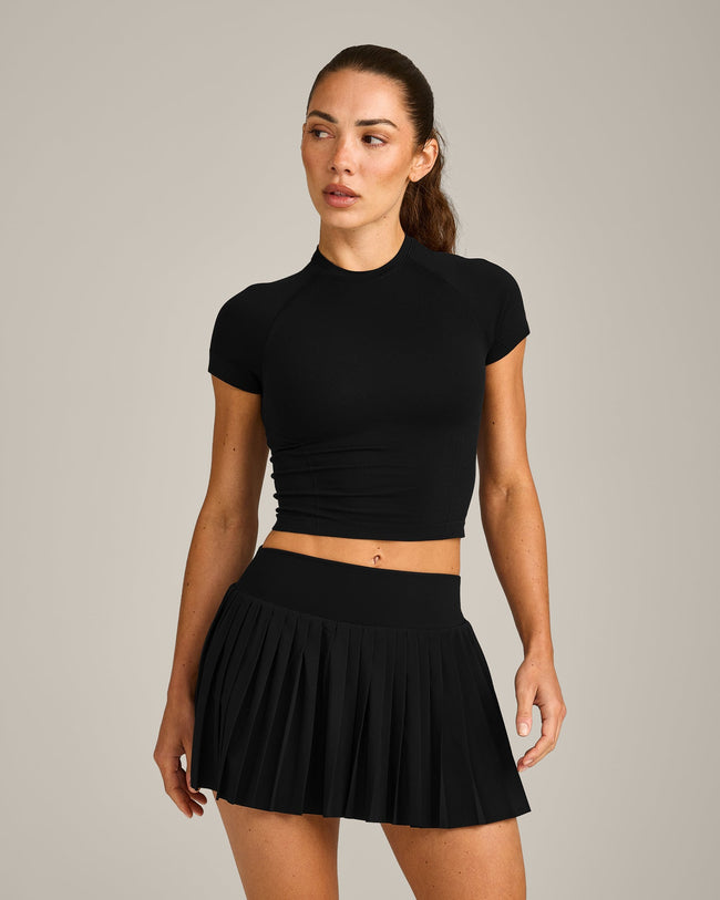Oner Seamless Fitted Top | Black