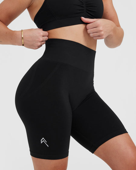 HIGH WAISTED BLACK CYCLING SHORTS lightweight Oner Active
